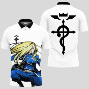 Olivier Mira Armstrong Polo Shirts Custom Fullmetal Alchemist Anime
