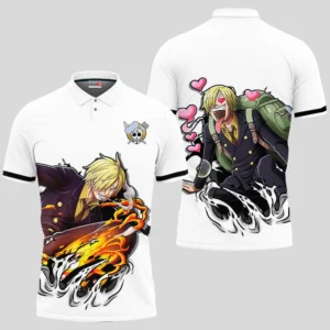 Sanji Polo Shirt Costume Anime Merch