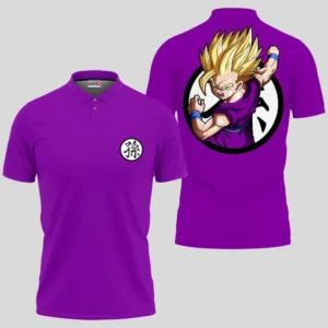 Dragon Ball Gohan SSJ Polo Shirts Custom Anime