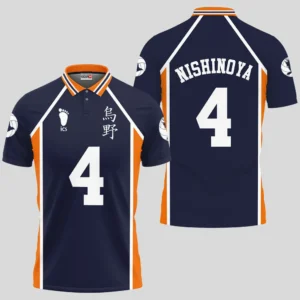 Yuu Nishinoya Polo Shirts Haikyuu Custom Anime
