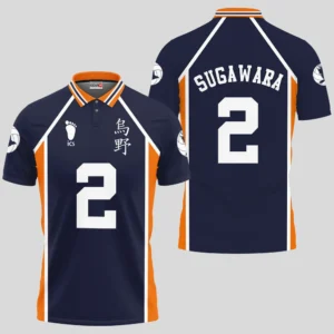 Koushi Sugawara Polo Shirts Haikyuu Custom Anime