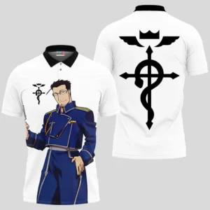 Maes Hughes Polo Shirts Custom Fullmetal Alchemist Anime