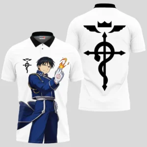 Roy Mustang Polo Shirts Custom Fullmetal Alchemist Anime