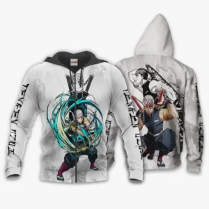 Tengen Uzui Zip Hoodie Kimetsu Custom Anime