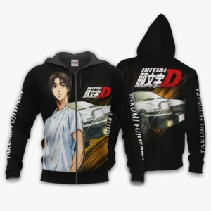Takumi Fujiwara Zip Hoodie Initial D Custom Anime