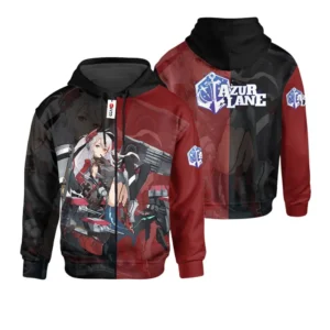 Azur Lane Prinz Eugen Custom Gaming Zip Hoodie