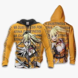 Lalatina Dustiness Ford Zip Hoodie KonoSuba Custom Anime For Fans