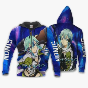 Sinon Zip Hoodie Sword Art Online Custom Anime Galaxy Style