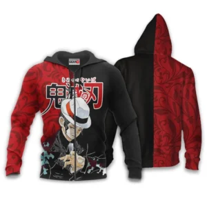Muzan Kibutsuji Zip Hoodie Custom Anime
