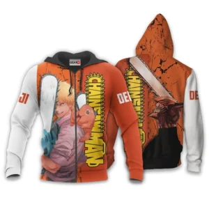 Denji Zip Hoodie Custom Chainsaw Man Anime