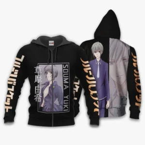 Souma Yuki Zip Hoodie Custom Fruits Basket Anime