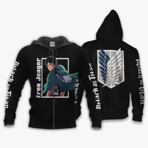 Eren Jeager Zip Hoodie Attack On Titan Anime