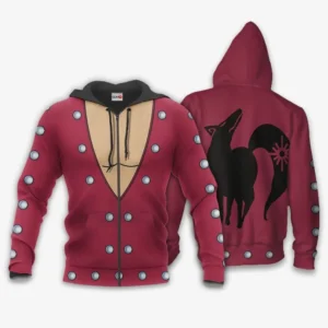 Seven Deadly Sins Ban Uniform Costume Zip Hoodie
