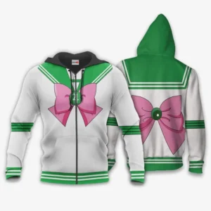 Sailor Jupiter Uniform Costume Zip Hoodie Sailor Moon Anime