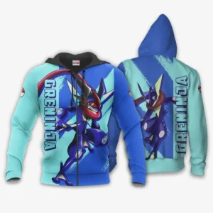 Pokemon Greninja Zip Hoodie Custom Animes