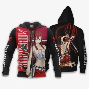 Erza Scarlet Zip Hoodie Anime