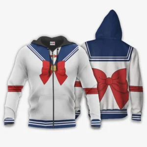 Sailor Moon Uniform Costume Zip Hoodie Sailor Anime