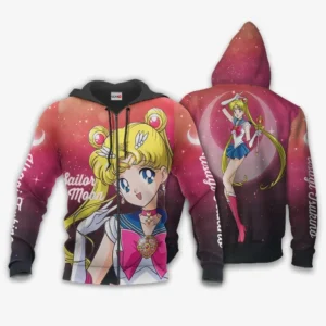 Sailor Moon Usagi Tsukino Zip Hoodie Custom Sailor Moon Animes