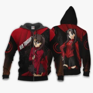 Fate Stay Night Rin Tohsaka Zip Hoodie Custom Anime