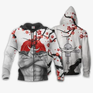 Whitebeard Pirates Zip Hoodie Custom Japan Style Anime