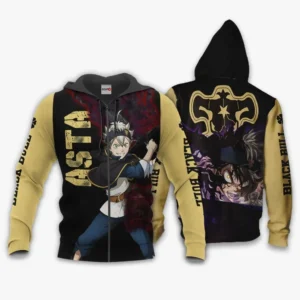 Black Bull Devil Asta Zip Hoodie Black Clover Anime