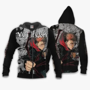 Yuji Itadori Zip Hoodie Custom Anime
