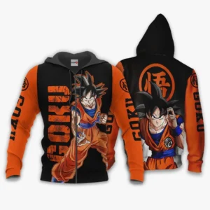 Dragon Ball DBZ Goku Zip Hoodies Printed