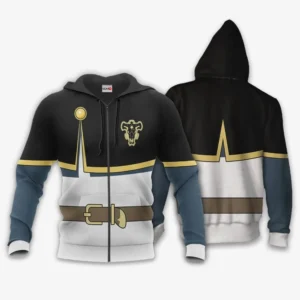 Black Bull Asta Costume Zip Hoodie Black Clover Anime