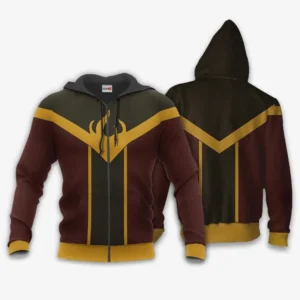 Zip Hoodie Fire Elemental Uniform Costume Costume
