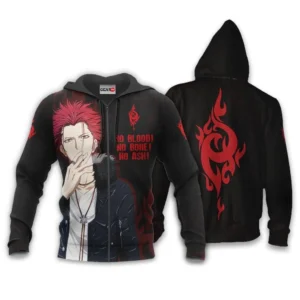 Mikoto Suoh Zip Hoodie Homra Red Clan Custom K Project