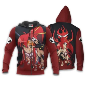 Littner Yoko Zip Hoodie Custom Tengen Toppa Gurren Lagann Anime