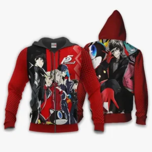 Persona 5 Zip Hoodie Team Custom Anime