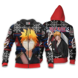 Ichigo KurosakiZip Hoodie Custom Anime BL Xmas Gifts