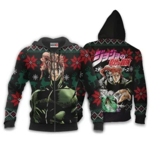 Noriaki KakyoinZip Hoodie Custom Anime JJBA Xmas Gifts