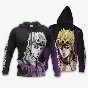 Giorno Giovanna Zip Hoodie JJBAs Anime