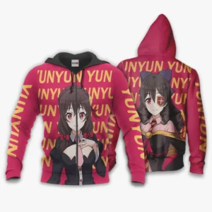Yunyun Zip Hoodie KonoSuba Custom Anime For Fans