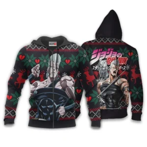 Jean Pierre PolnareffZip Hoodie Custom JJBA Anime Xmas Gifts