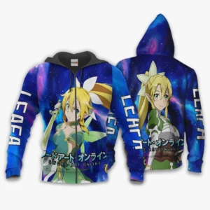 Leafa Zip Hoodie Sword Art Online Custom Anime Galaxy Style