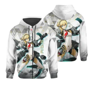 Persona Aigis Custom Gaming Zip Hoodie