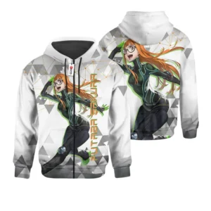 Persona Futaba Sakura Custom Gaming Zip Hoodie