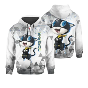 Persona Morgana Custom Gaming Zip Hoodie