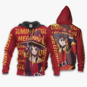 Megumin Zip Hoodie KonoSuba Custom Anime For Fans