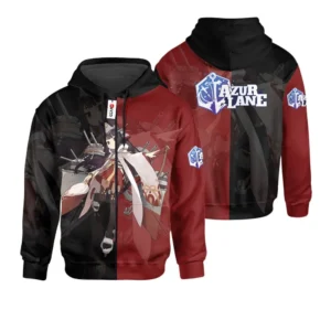 Azur Lane Nagato Custom Gaming Zip Hoodie