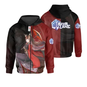 Azur Lane Amagi Custom Gaming Zip Hoodie