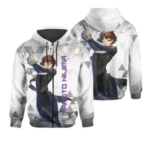Persona Makoto Niijima Custom Gaming Zip Hoodie