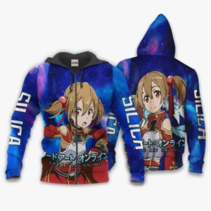 Silica Zip Hoodie Sword Art Online Custom Anime Galaxy Style