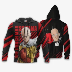Saitama Zip Hoodie OPM Anime