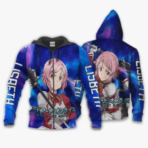 Lisbeth Zip Hoodie Sword Art Online Custom Anime Galaxy Style