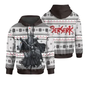 Berserk The Skull KnightZip Hoodie Custom For Anime Fans