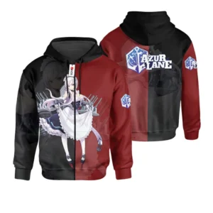 Azur Lane Belfast Custom Gaming Zip Hoodie